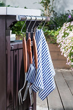 Load image into Gallery viewer, Keter Unity XL Portable Outdoor Table and Storage Cabinet with Hooks for Grill Accessories-Stainless Steel Top for Patio Kitchen Island or Bar Cart, Espresso Brown