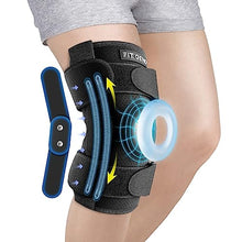 Load image into Gallery viewer, Fit Geno Hinged Knee Brace for Meniscus Tear: Upgraded Support for Knee Pain w/Dual Metal Hinges & Side Spring Stabilizers - Adjustable for Men and Women w/Torn ACL MCL PCL LCL Hyperextension Sprain