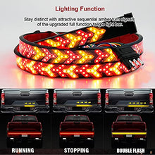 Load image into Gallery viewer, EMIHO Fishbone Tailgate Light Bar 60 Inch 528 LED Light Strip Brake Running Sequential Turn Signal Strip Strobe with 4-Pin Flat Connector for Truck Pickup Trailer SUV RV Van Jeep Car