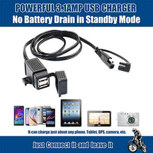 Load image into Gallery viewer, MOTOPOWER MP0609C 3.1Amp Waterproof Motorcycle Dual USB Charger Kit SAE to USB Adapter Cable Phone Tablet GPS Charger