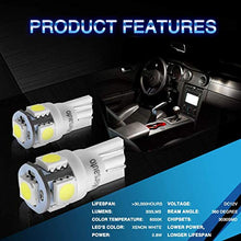 Load image into Gallery viewer, Marsauto 194 LED Light Bulb 6000K White 10 Packs Bundle 168 LED Bulb Blue T10 2825 5SMD No Polarity Replacement Bulbs for Car Dome Map Door Courtesy License Plate Dashboard Lights Lamp 10 Packs