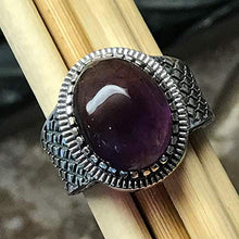 Load image into Gallery viewer, Natural Cabochan Amethyst 925 Solid Sterling Silver Men's Ring Size 6.75, 7, 8.75, 9, 9.75, 10, 11, 12