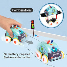 Load image into Gallery viewer, UNIH Pull-Back Vehicle Baby Toys of Soft Plush Car Set with Play Mat (Storage Bag), for Toddlers Aged 1 2 3 Year Old Gift