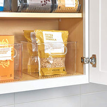 Load image into Gallery viewer, iDesign Plastic Bin, Kitchen Storage Organizer for Refrigerator, Freezer and Pantry, 8" x 8" x 6", BPA-Free, Medium, Clear