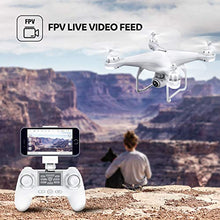 Load image into Gallery viewer, Potensic T25 GPS Drone, FPV RC Drone with Camera 1080P HD WiFi Live Video, Dual GPS Return Home, Quadcopter with Adjustable Wide-Angle Camera- Follow Me, Altitude Hold, Long Control Range, White