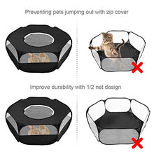 Load image into Gallery viewer, RUCKO Small Pet Playpen, Upgraded Small Animal Playpen with Zip Cover Durable 1/2 Net & 1/2 Cloth Cage for Hedgehogs, Chinchillas, Bunny, Hamster, Cat, etc