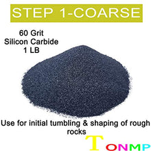 Load image into Gallery viewer, Tonmp 3 Pounds Rock Tumbler Refill Grit Media Kit (4 Polishing Grits)| 4-Steps for Tumbling Stones