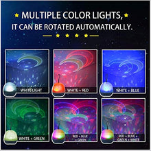 Load image into Gallery viewer, CWH&WEN 2 in 1 LED Starry & Undersea Projector Lamp, Rotating Night Light 8 Colors Mode LED Laser Night Lights Gift for Kids Children Living/Bedroom,Black