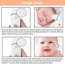 Load image into Gallery viewer, Caroune No Touch Ear and Forehead Thermometer, Medical Digital Infrared Temporal Thermometer for Fever, Instant Accurate Reading for Baby Kids and Adults