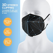 Load image into Gallery viewer, FGCCJP KN95 Face Mask 30pcs Disposable Face Masks Individual Packed Safety 5 Layers Breathable Cup Dust Masks Filtration>95% for Adults Men Women(Black)
