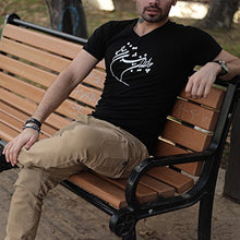 Load image into Gallery viewer, Asoodehdelan Men's Farvahar T-Shirt Iranian Persian Faravahar Farohar Shirt (Small, Black)
