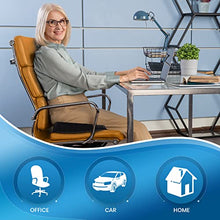 Load image into Gallery viewer, Everlasting Comfort Car and Truck Seat Cushion - Memory Foam Wedge Chair Driving Pillow (Black)