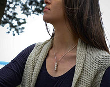 Load image into Gallery viewer, Raw Moonstone Crystal Pendant Necklace –For New Beginnings Happiness Good Luck Hope Abundance Fertility - Authentic Stone on Silver Plated 18" Chain Real Gemstone Chakra Zodiac Healing Charm