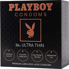 Load image into Gallery viewer, Playboy Condoms Ultra Thin Premium Lubricated Condoms, 36 Count