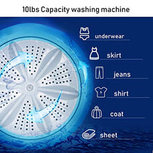 Load image into Gallery viewer, Safeplus Fully Automatic Portable-Washing-Machine,Small Washer and Spin Dryer 7.7 lbs Load Capacity Compact Laundry Washer with Built in Barrel Light for Apartments RVs and Small Space Living