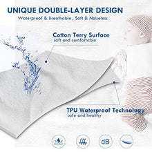 Load image into Gallery viewer, ZAMAT Premium 100% Waterproof Mattress Protector, Breathable & Noiseless Mattress Pad Cover, Fitted 14"-18" Deep, Vinyl Free, Hypoallergenic | Dust Proof | Smooth Soft Cotton Terry Covers (King)