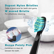 Load image into Gallery viewer, 2 Sonic Electric Toothbrushes 5 Modes 8 Brush Heads USB Fast Charge Powered Toothbrush Last for 30 Days, Built-in Smart Timer Rechargeable Toothbrushes for Adults and Kids (1 Black and 1 White)