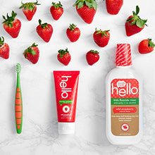 Load image into Gallery viewer, Hello Natural Wild Strawberry Flavor Fluoride Kids Toothpaste, Vegan and SLS Free, ADA Approved, For Ages 2 and Up, 4.2 Ounce (Pack of 4)