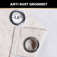 Load image into Gallery viewer, 100% Blackout Linen Look Patio Door Curtain 84 Inches Long Extra Wide Thermal Insulated Grommet Curtain Drapes for Living Room / Sliding Glass Door, Primitive Winow Treatment Decoration, Ivory