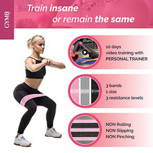Load image into Gallery viewer, Booty 3 Resistance Bands for Legs and Butt Set, Exercise Bands Fitness Bands - Video Workout, Resistance Loops Hip Thigh Glute Bands Non Slip Fabric, Elastic Strength Squat Band Beginner-Professional