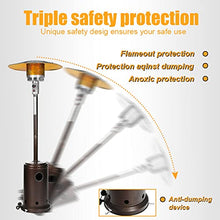 Load image into Gallery viewer, Gas Heaters for Outside 41000 BTU Propane Patio Outdoor heater for Patio Propane with Wheels and Cover Auto Shut-off Tilt Valve Device, ETL Certified