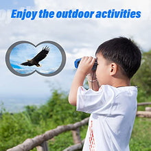 Load image into Gallery viewer, Perfect Binoculars for Kids, VNVDFLM Compact Waterproof Binoculars for Teens Boys Girls Birthday, Outdoor Telescope Toys for Boys Age 3-12 to Bird Watching & Explore Nature(Blue)