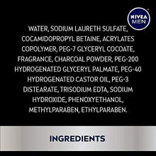 Load image into Gallery viewer, NIVEA MEN DEEP Active Clean Charcoal Body Wash, Cleansing Body Wash with Natural Charcoal, 3 Pack of 16.9 Fl Oz Bottles