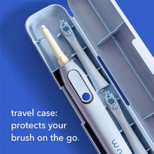 Load image into Gallery viewer, hum by Colgate Smart Battery Toothbrush Kit, Sonic Toothbrush with Travel Case and Replacement Head, Blue