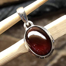 Load image into Gallery viewer, Natural Hessonite Garnet 925 Solid Sterling Silver Pendant 22mm