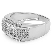 Load image into Gallery viewer, Dazzlingrock Collection 0.45 Carat (ctw) Sterling Silver White Diamond Men's Flashy Hip Hop Pinky Ring 1/2 CT, Size 9.5