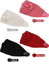 Load image into Gallery viewer, 4 Pieces Chunky Knit Headbands Winter Braided Headband Ear Warmer Crochet Head Wraps for Women Girls (Color set 7)