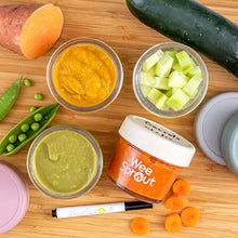 Load image into Gallery viewer, WeeSprout Glass Baby Food Storage Jars - 12 Set, 4 oz Baby Food Jars with Lids, Freezer Storage, Reusable Small Glass Baby Food Containers, Microwave & Dishwasher Friendly, for Infants & Babies
