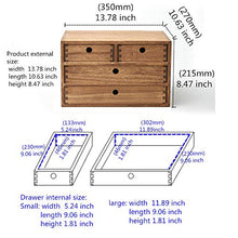 Load image into Gallery viewer, Kirigen Drak Brown Wood Desktop Storage Cabinet/Workspace Document Office necessity Organizer with 4 Drawers/Home,office Letter Mail Sorter with 3 levels/Hold Makeup Box (BR, 3-layer &4 drawers)