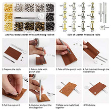 Load image into Gallery viewer, 275 pcs Advanced Leather Sewing Tools and Supplies with Carrying Organizer Cutting Mat Stamping Tools Needles Snaps and Rivets Kit Perfect for Stitching Punching Cutting Sewing Leather Craft Making