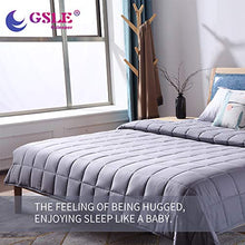 Load image into Gallery viewer, GSLE Weighted Blanket (Grey, 48"x72" Twin Size 12 lbs), Hypoallergenic Cozy Heavy Blanket - Say Goodbye to Restlessness, Usher in a Era of Peace and Fresh Sleep