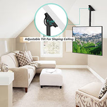 Load image into Gallery viewer, WALI TV Ceiling Mount Adjustable Bracket Fits Most LED, LCD, OLED and Plasma Flat Screen Display 26 to 65 Inch, up to 110 Lbs, VESA 400x400mm (CM2665), Black