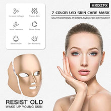 Load image into Gallery viewer, 7 LED Skin Care Mask for Face and Optical Cosmetic Mask and Portable Neck Skin Rejuvenation Light Therapy Facial Care Mask