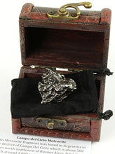Load image into Gallery viewer, Dancing Bear Authentic Extra Large Massive 35-60 grams Meteorite, BONUS Treasure Chest Box, Display Case, Velvet Pouch, Education Card & Certificate of Authenticity, Campo Del Cielo, Argentina