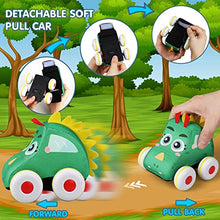 Load image into Gallery viewer, Toy Life Plush Elephant Baby Toys - Newborn Baby Musical Toys for Baby 0 to 36 Months & Soft Dinosaur Pull Back Cars for Toddlers 1-3 Baby Car Toy Soft Pull Back Vehicles Dinosaur Toys for Tod