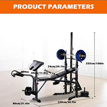 Load image into Gallery viewer, visdron Weightlifting Bench with Weights, Weightlifting Bench Olympic Weight Bench for Full-Body Workout Weightlifting Bench Adjustable with Rack