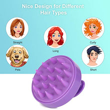 Load image into Gallery viewer, Hair Shampoo Brush, HEETA Scalp Care Hair Brush with Soft Silicone Scalp Massager (Purple)