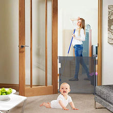 Load image into Gallery viewer, Babepai Retractable Baby Gate Door Grey, Extra Wide Baby Safety Gate and Pet Gate for Stairs, Doors, and More, Fabric Baby Gate Mesh Safety Gate 52" Wide Indoor/Outdoor, Grey