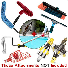 Load image into Gallery viewer, Pool Pole Telescopic 16ft - ProTuff Unlimited Free Replacement - Heavy Duty Locking Design Always Grips, Never Slips - 16 Foot Telescoping Pool Poles for Cleaning - Bonus Equipment: Threaded Adapter