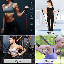 Load image into Gallery viewer, Donobi Resistance Bands Set, 150Lbs Workout Bands for Men Women Fitness,Natural Latex Tension Rope, Resistance Training Exercise Bands,Yoga-Pilates Office Home Gym Workout Fitness Equipment (150)