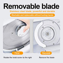 Load image into Gallery viewer, WERISE Meat Slicer Electric Deli Food Slicer for Home Use with 6.7'' Removable Stainless Steel Blade and Non-Slip Feet, Adjustable Thickness for Meat, Cheese, Bread,110V