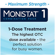 Load image into Gallery viewer, MONISTAT 1-Dose Yeast Infection Treatment For Women, 1 Ovule Insert & External Itch Cream