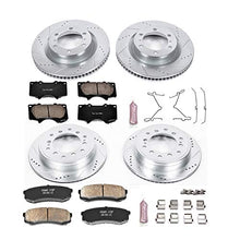 Load image into Gallery viewer, Power Stop K5874 Front and Rear Z23 Carbon Fiber Brake Pads with Drilled & Slotted Brake Rotors Kit