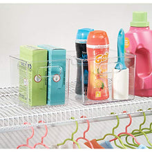 Load image into Gallery viewer, iDesign Plastic Bin, Kitchen Storage Organizer for Refrigerator, Freezer and Pantry, 8" x 8" x 6", BPA-Free, Medium, Clear