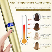 Load image into Gallery viewer, Hair Straightener Flat Iron for Hair - Ceramic Tourmaline Straightening Iron 1 inch with Digital LCD Display & 8 Adjustable Temperature Suitable for All Hair Types
