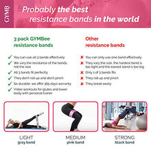 Load image into Gallery viewer, Booty 3 Resistance Bands for Legs and Butt Set, Exercise Bands Fitness Bands - Video Workout, Resistance Loops Hip Thigh Glute Bands Non Slip Fabric, Elastic Strength Squat Band Beginner-Professional